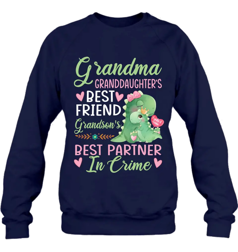 Personalized Grandma Shirt/ Hoodie - Best Gift Idea For Mother's Day/Grandma - Best Partner In Crime