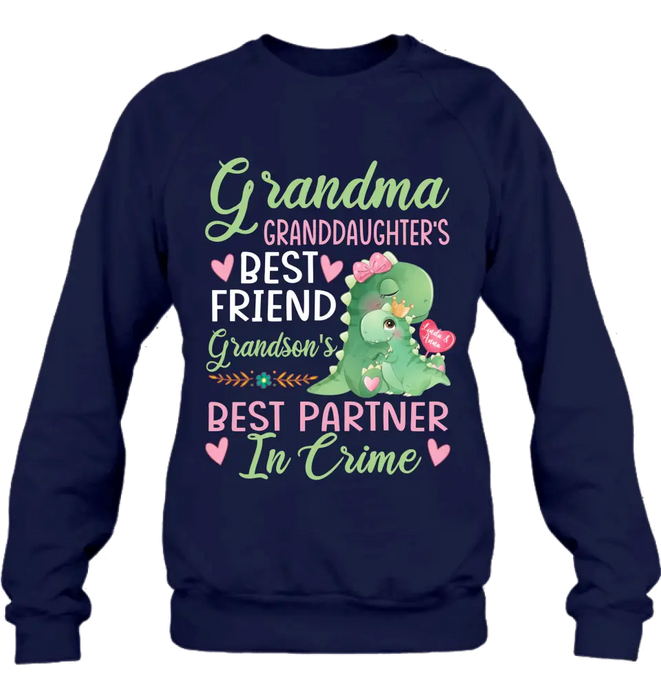 Personalized Grandma Shirt/ Hoodie - Best Gift Idea For Mother's Day/Grandma - Best Partner In Crime