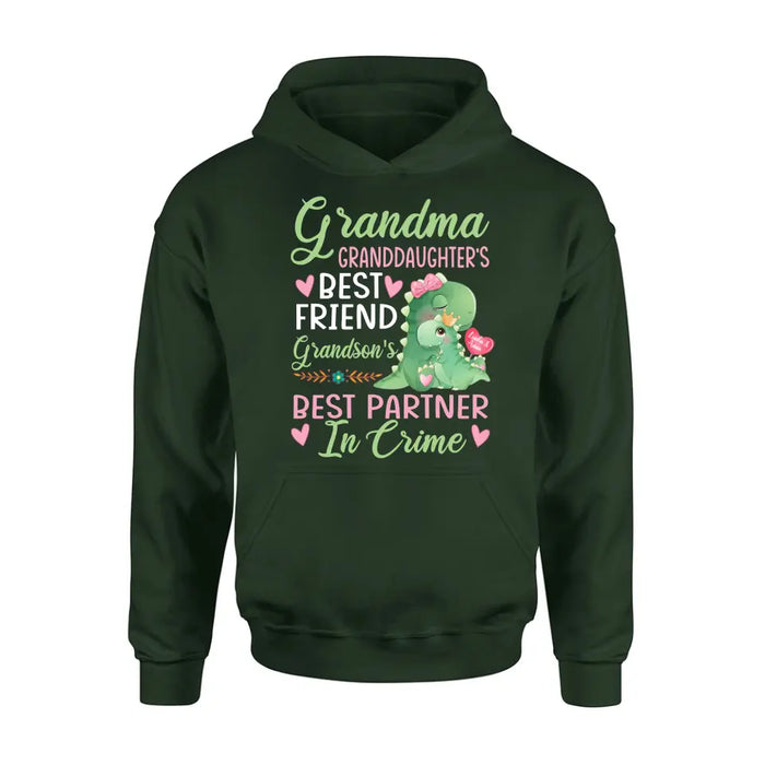 Personalized Grandma Shirt/ Hoodie - Best Gift Idea For Mother's Day/Grandma - Best Partner In Crime