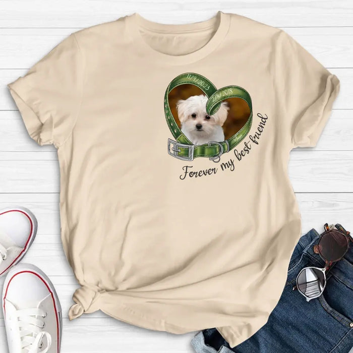 Custom Personalized Memorial Dog Photo Shirt/Hoodie - Memorial Gift Idea For Dog Owners - Forever My Best Friend