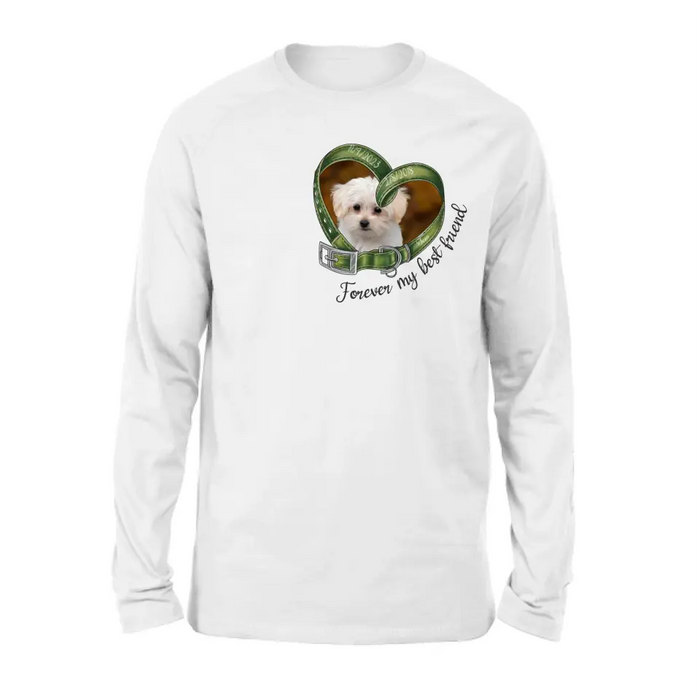 Custom Personalized Memorial Dog Photo Shirt/Hoodie - Memorial Gift Idea For Dog Owners - Forever My Best Friend