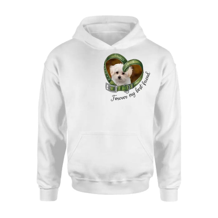 Custom Personalized Memorial Dog Photo Shirt/Hoodie - Memorial Gift Idea For Dog Owners - Forever My Best Friend