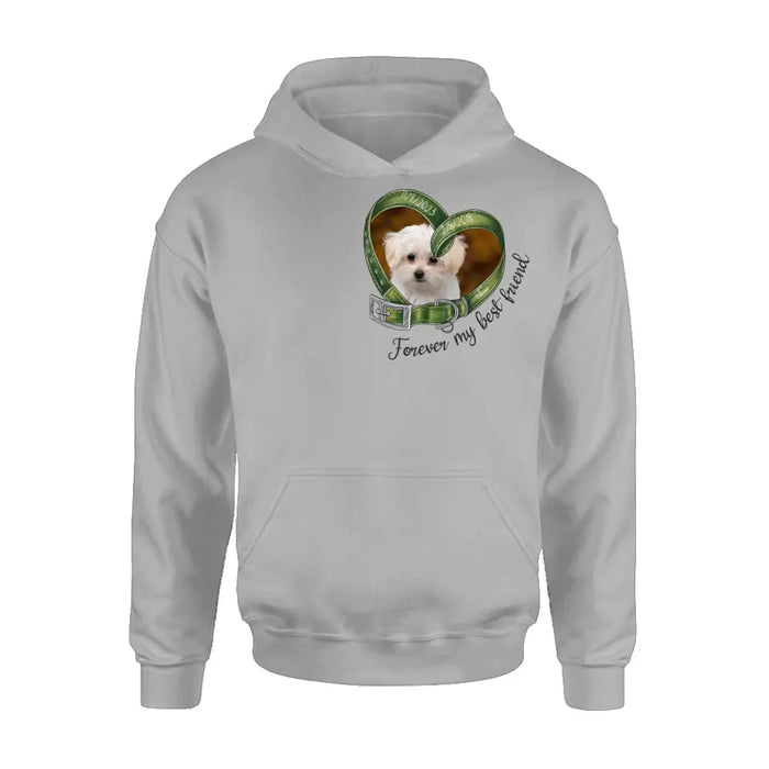 Custom Personalized Memorial Dog Photo Shirt/Hoodie - Memorial Gift Idea For Dog Owners - Forever My Best Friend