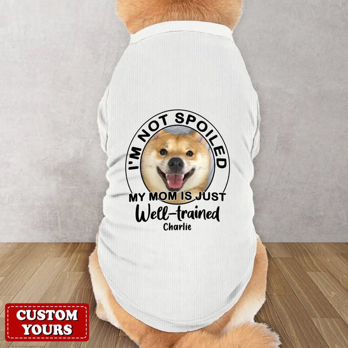 Custom Personalized  Dog AOP Big Dog's Tank Top - Upload Photo - Gift Idea For Your Dog - I'm Not Spoiled My Dad Is Just Well-Trained