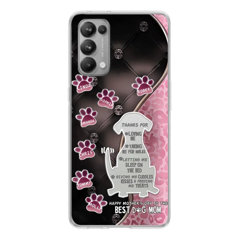 Personalized Memorial Dog Mom Phone Case - Memorial Gift Idea For Dog Lover - Up to 7 Dogs - Thanks For Loving Me - Oppo/Xiaomi/Huawei