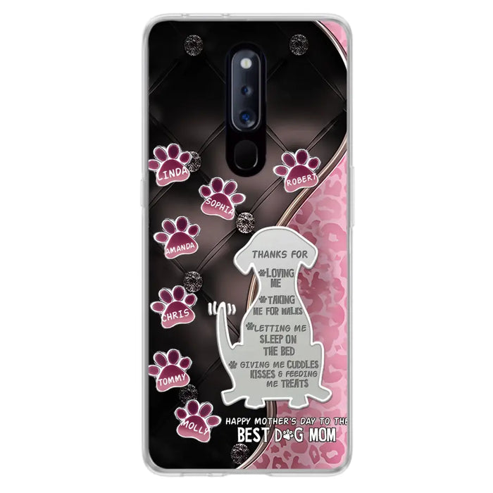 Custom Personalized Memorial Dog Mom Phone Case - Memorial Gift Idea For Dog Lover - Upto 7 Dogs - Thanks For Loving Me - Case For Oppo/Xiaomi/Huawei