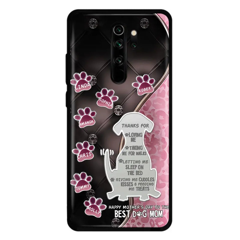 Personalized Memorial Dog Mom Phone Case - Memorial Gift Idea For Dog Lover - Up to 7 Dogs - Thanks For Loving Me - Oppo/Xiaomi/Huawei