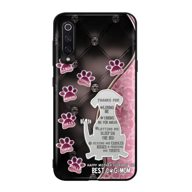 Personalized Memorial Dog Mom Phone Case - Memorial Gift Idea For Dog Lover - Up to 7 Dogs - Thanks For Loving Me - Oppo/Xiaomi/Huawei
