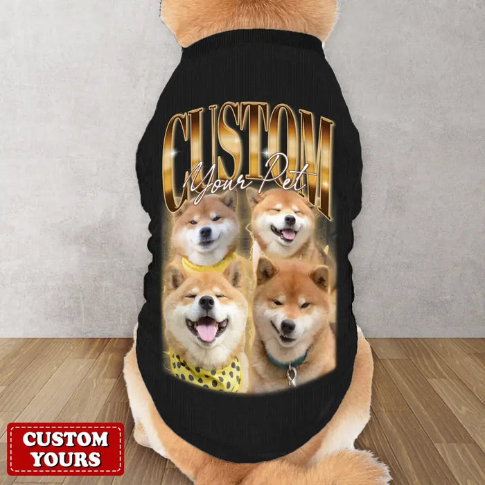 Custom Personalized Thunder Pet Vintage AOP Big Dog's Tank Top - Upload Photo - Gift Idea For Your Dog