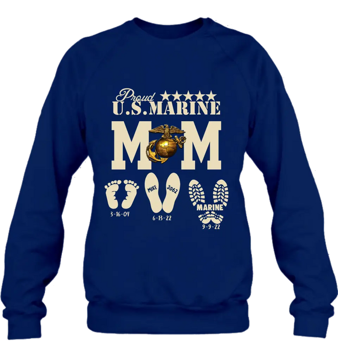 Custom Personalized Proud U.S Army Force Mom Shirt/Hoodie - Mother's Day Gift Idea/ Veteran Gift