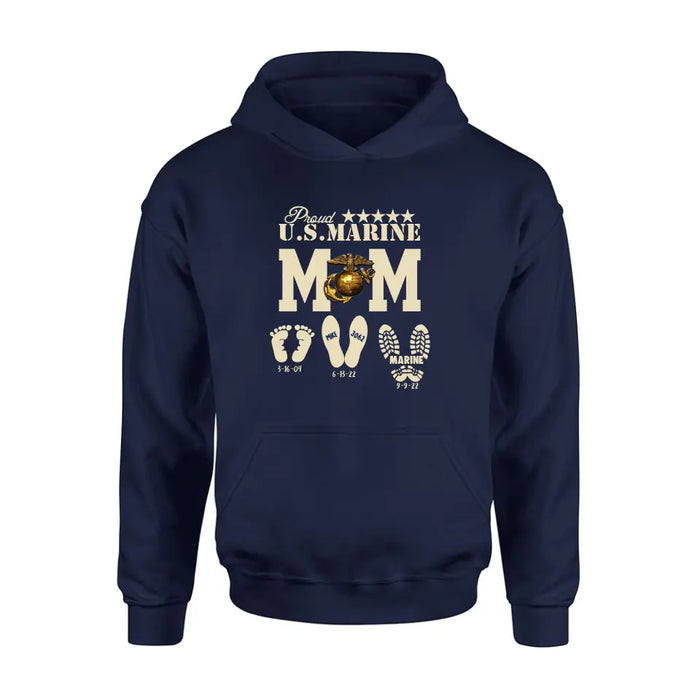 Custom Personalized Proud U.S Army Force Mom Shirt/Hoodie - Mother's Day Gift Idea/ Veteran Gift