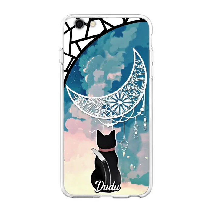 Custom Personalized Black Cat Phone Case - Gift Idea For Cat Lover - Case For iPhone/Samsung