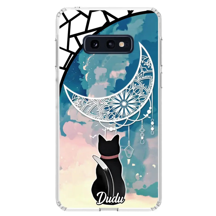 Custom Personalized Black Cat Phone Case - Gift Idea For Cat Lover - Case For iPhone/Samsung