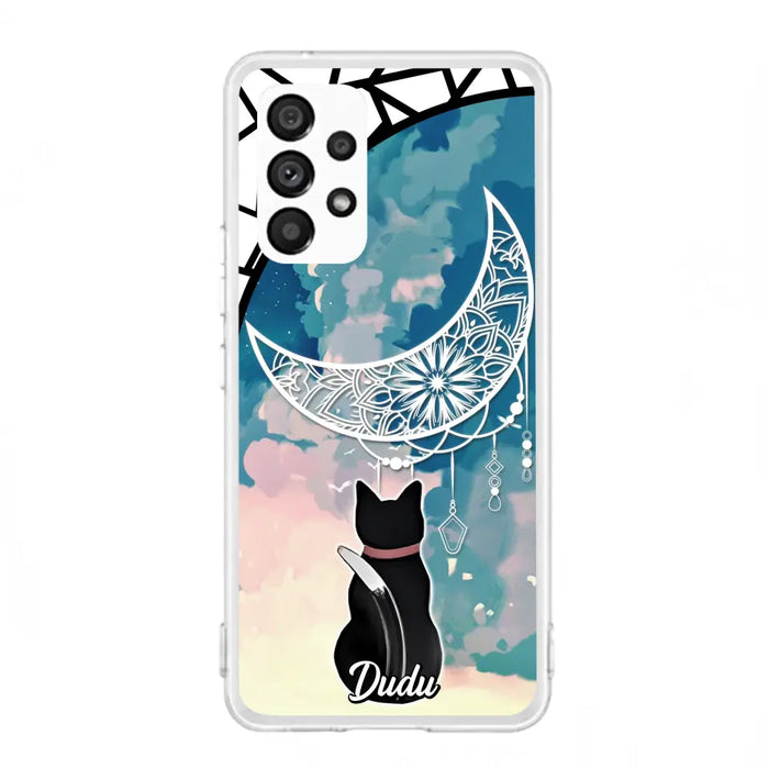 Custom Personalized Black Cat Phone Case - Gift Idea For Cat Lover - Case For iPhone/Samsung