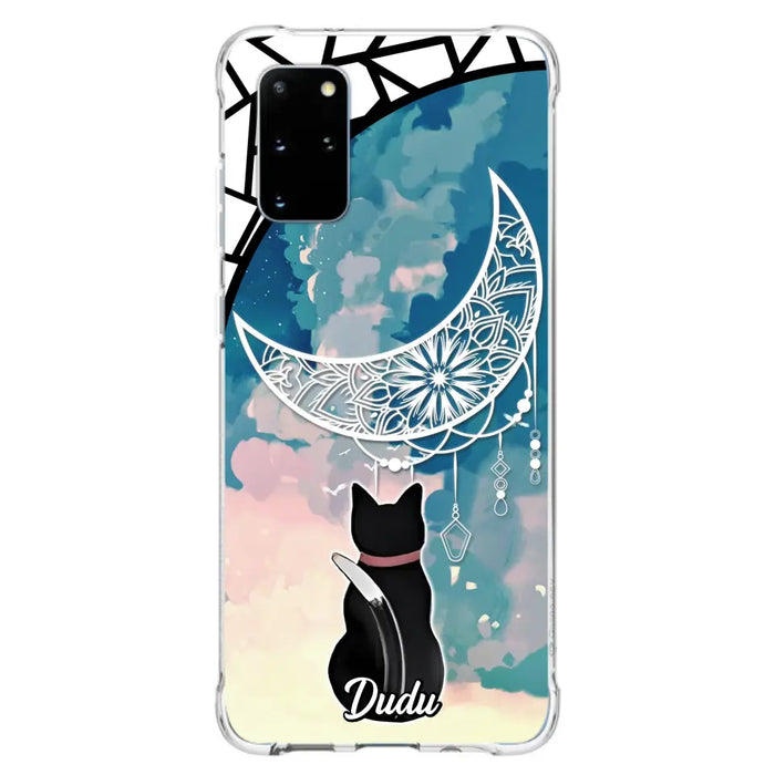 Custom Personalized Black Cat Phone Case - Gift Idea For Cat Lover - Case For iPhone/Samsung