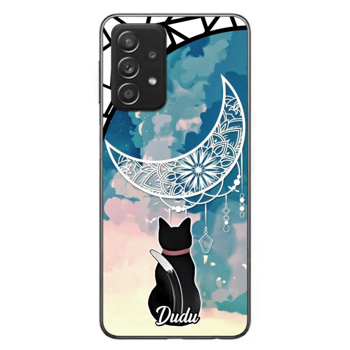 Custom Personalized Black Cat Phone Case - Gift Idea For Cat Lover - Case For iPhone/Samsung