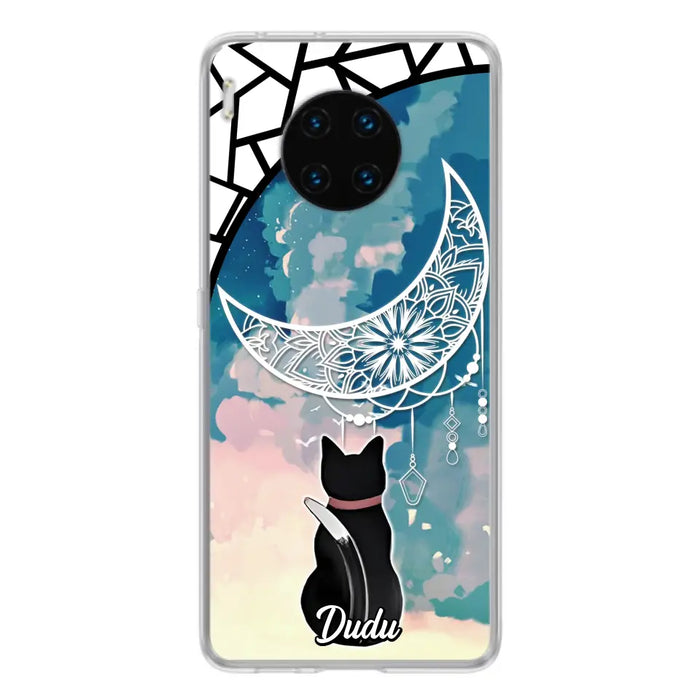 Custom Personalized Black Cat Phone Case - Gift Idea For Cat Lover - Case For Oppo/Xiaomi/Huawei