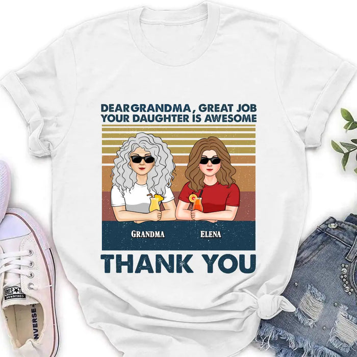 Custom Personalized Grandma Shirt/Hoodie - Upto 4 Kids - Mother's Day Gift For Grandma/Mom -  Dear Grandma Great Job