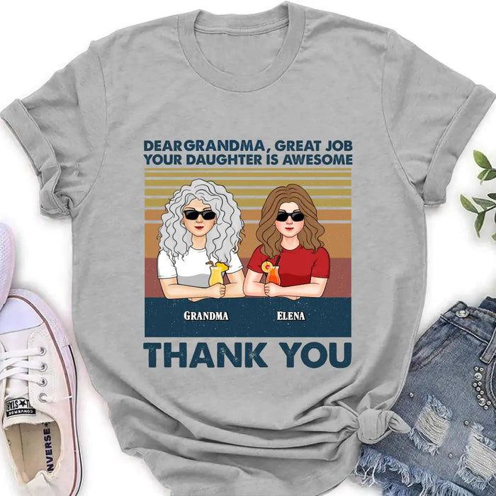 Custom Personalized Grandma Shirt/Hoodie - Upto 4 Kids - Mother's Day Gift For Grandma/Mom -  Dear Grandma Great Job