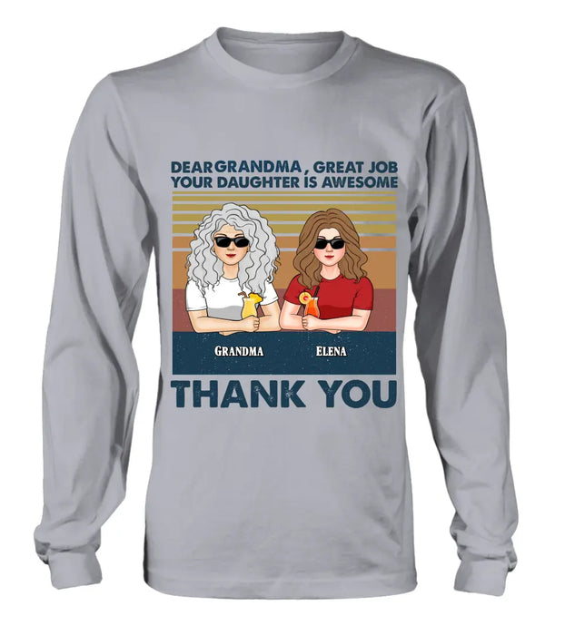 Custom Personalized Grandma Shirt/Hoodie - Upto 4 Kids - Mother's Day Gift For Grandma/Mom -  Dear Grandma Great Job