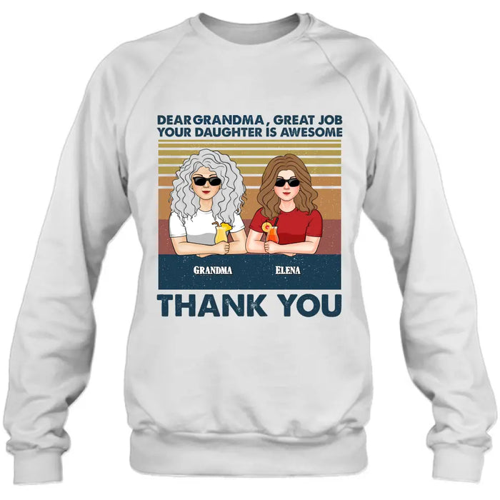 Custom Personalized Grandma Shirt/Hoodie - Upto 4 Kids - Mother's Day Gift For Grandma/Mom -  Dear Grandma Great Job