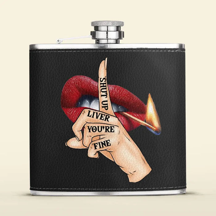 Custom Personalized Leather Flask - Gift Idea for Friends/Besties