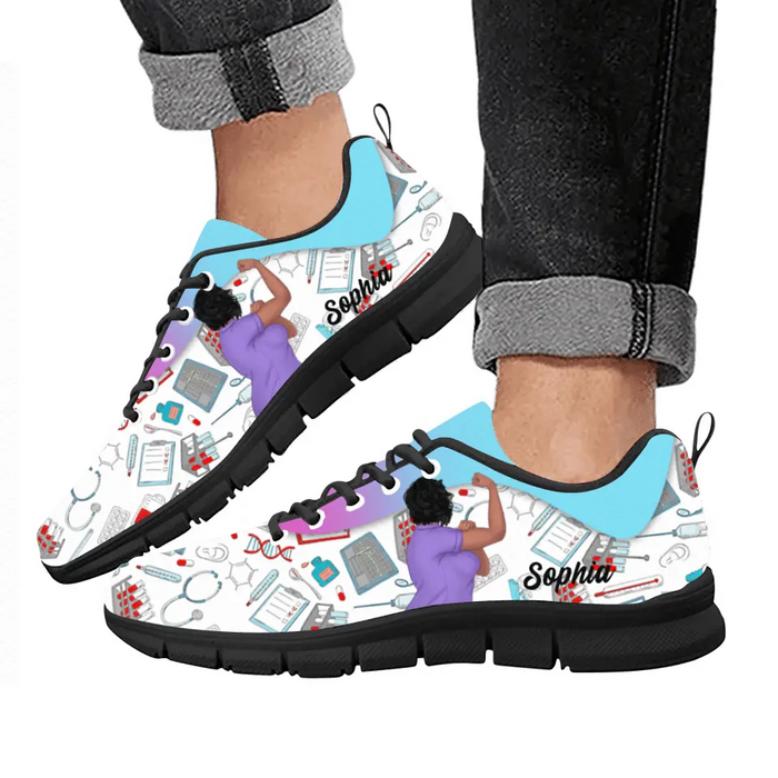 Custom Personalized Nurse Sneakers - Gift Idea For Friend/ Birthday/ Nurse