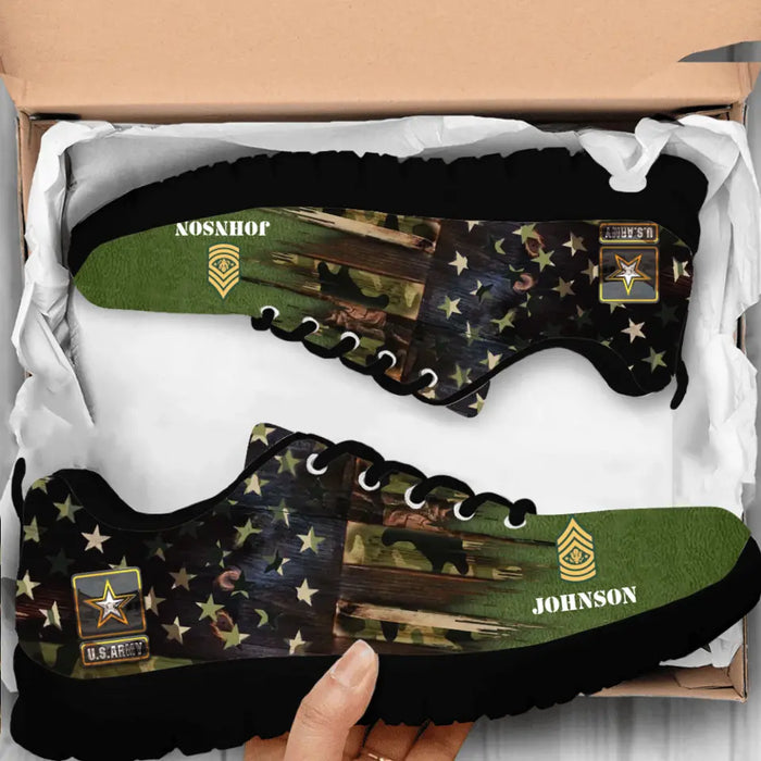 Custom Personalized Veteran Sneakers - Father's Day Gift Idea for Veteran