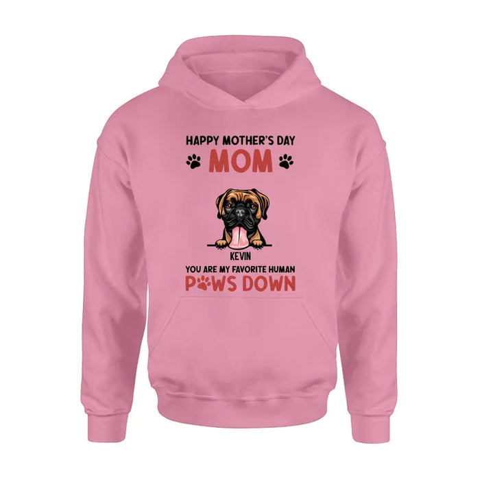 Custom Personalized Dog Mom Shirt/ Hoodie - Upto 5 Dogs - Mother's Day Gift Idea for Dog Lovers - Happy Mother's Day