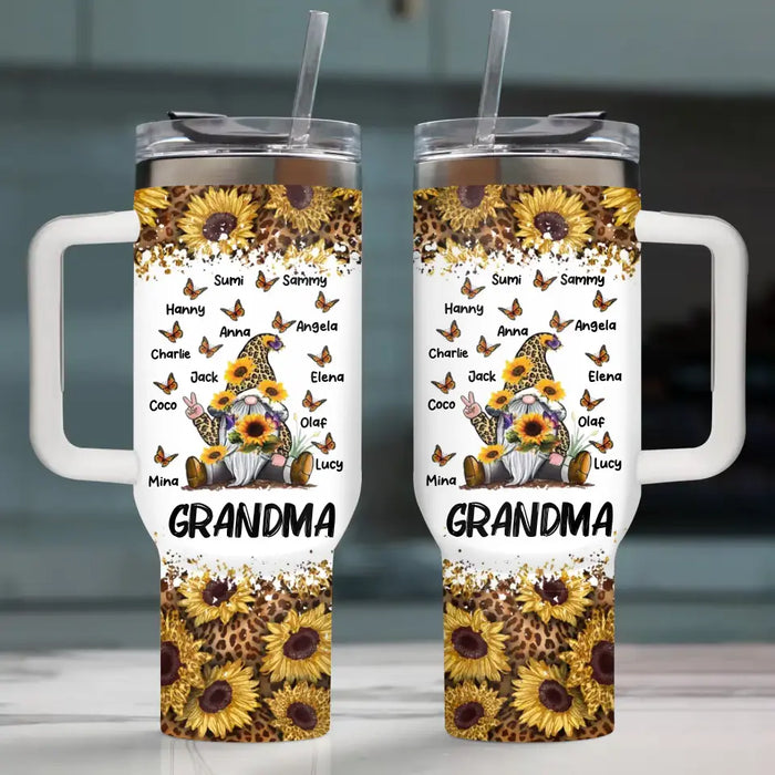 Custom Personalized Grandma Tumbler - Upto 12 Kids - Mother's Day Gift Idea for Mom/Grandma