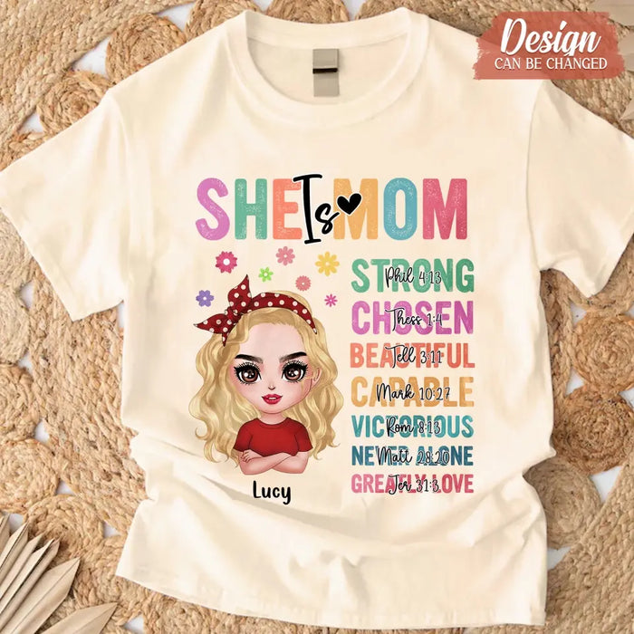 Custom Personalized Mother's Day Unisex T-shirt - Best Gift Idea To Mom - She Is Mom