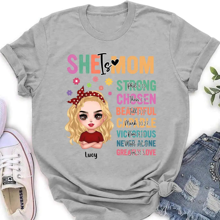 Custom Personalized Mother's Day Unisex T-shirt - Best Gift Idea To Mom - She Is Mom