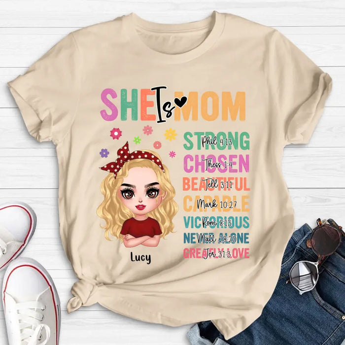 Custom Personalized Mother's Day Unisex T-shirt - Best Gift Idea To Mom - She Is Mom