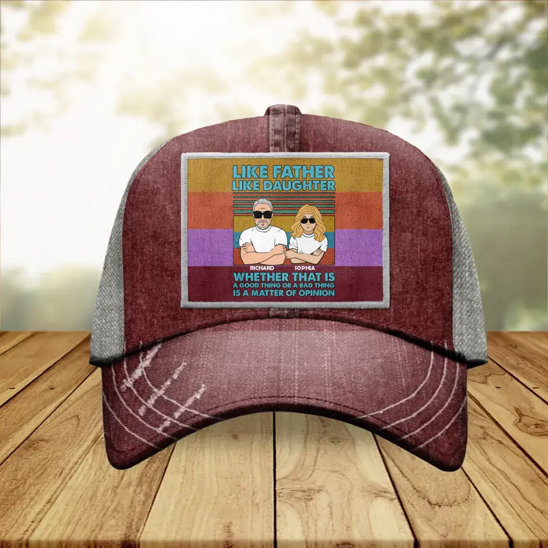 Personalized Dad Baseball Cap - Father's Day Gift Idea for Dad - Like Father Like Daughter