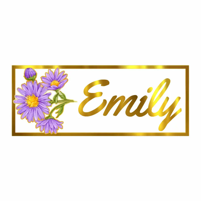 Custom Personalized Birth Flower Name Bookmark - Gifts for Kids/Book Lovers/Reader