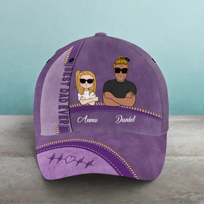 Custom Personalized Mom/ Dad Baseball Cap - Gift Idea For Mother's Day/ Father's Day with up to 3 Kids - Best Dad Ever