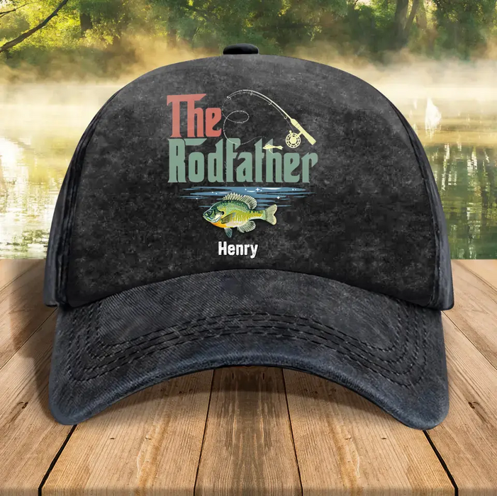 Custom Personalized Fishing Dad Baseball Cap - Upto 5 Fishes - Gift Idea For Father's Day/ Fishing Lover - The Rodfather