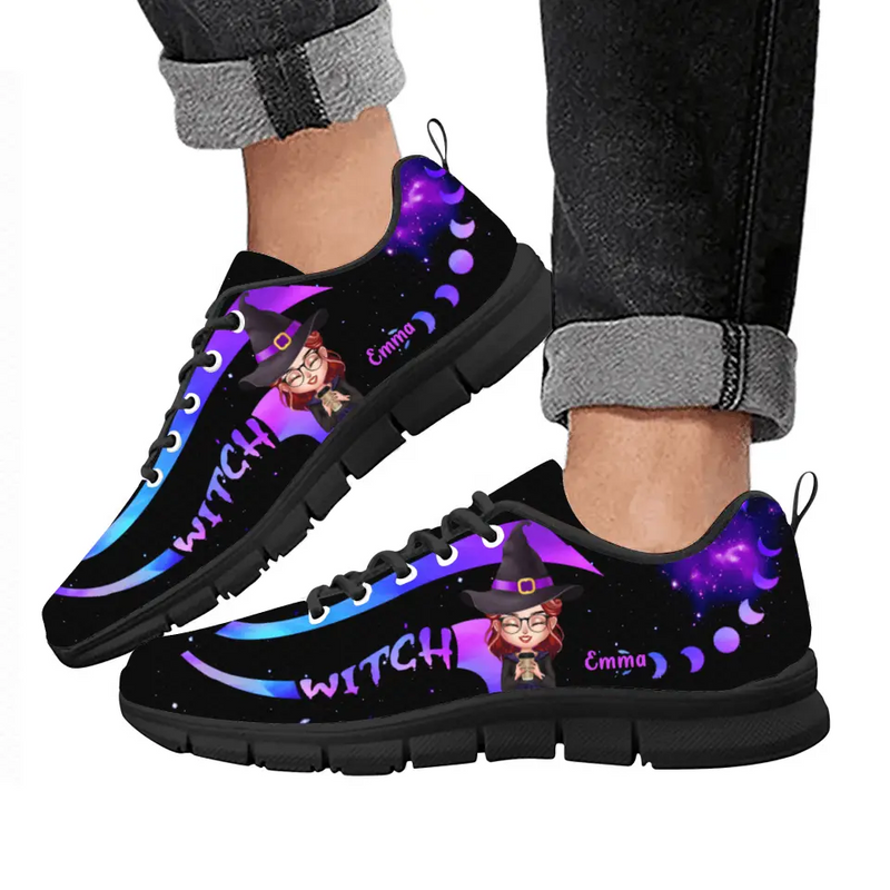 Personalized Witch Sneakers - Gift for Halloween - Witch By Nature Bitch By Choice