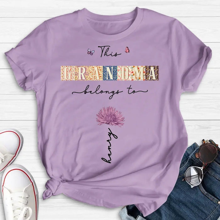 Custom Personalized Grandma Shirt/ Hoodie - Upto 12 Kids - Mother's Day Gift Idea for Grandma - This Grandma Belongs To