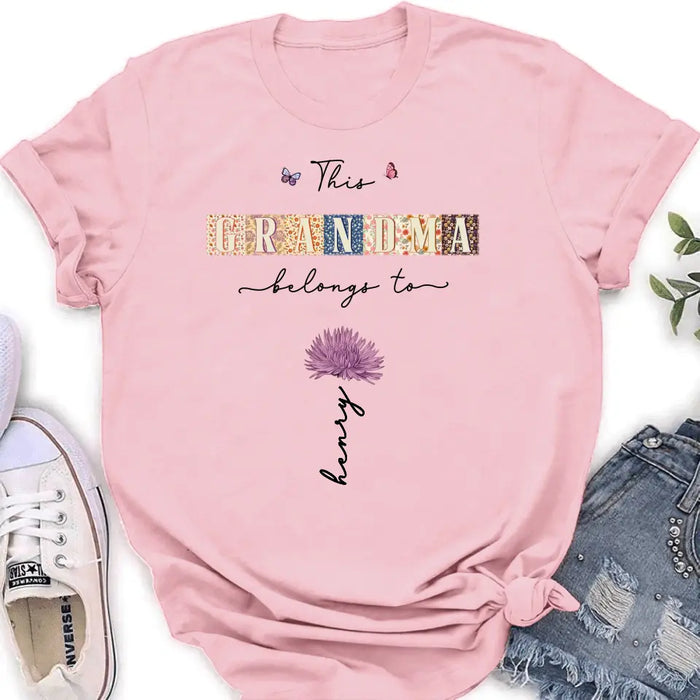 Custom Personalized Grandma Shirt/ Hoodie - Upto 12 Kids - Mother's Day Gift Idea for Grandma - This Grandma Belongs To