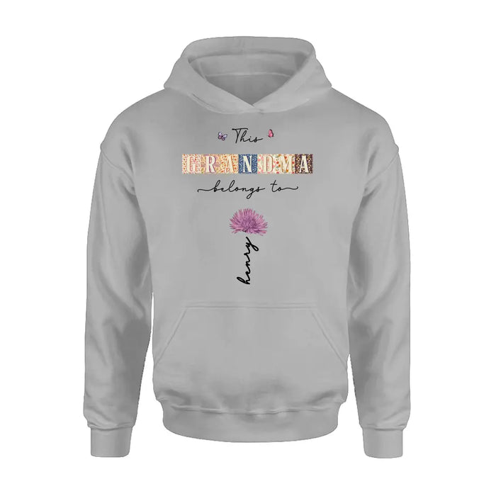 Custom Personalized Grandma Shirt/ Hoodie - Upto 12 Kids - Mother's Day Gift Idea for Grandma - This Grandma Belongs To