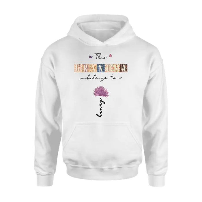 Custom Personalized Grandma Shirt/ Hoodie - Upto 12 Kids - Mother's Day Gift Idea for Grandma - This Grandma Belongs To