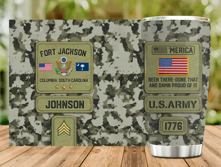 Custom Personalized Veteran Tumbler - Gift For Veteran/ Birthday/ Father's Day - U.S.Veteran