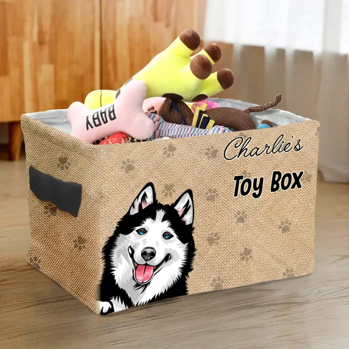 Custom Personalized Pet Storage Box - Upto 3 Dogs/Cats - Gift Idea for Dog/Cat Lovers - Toy Box