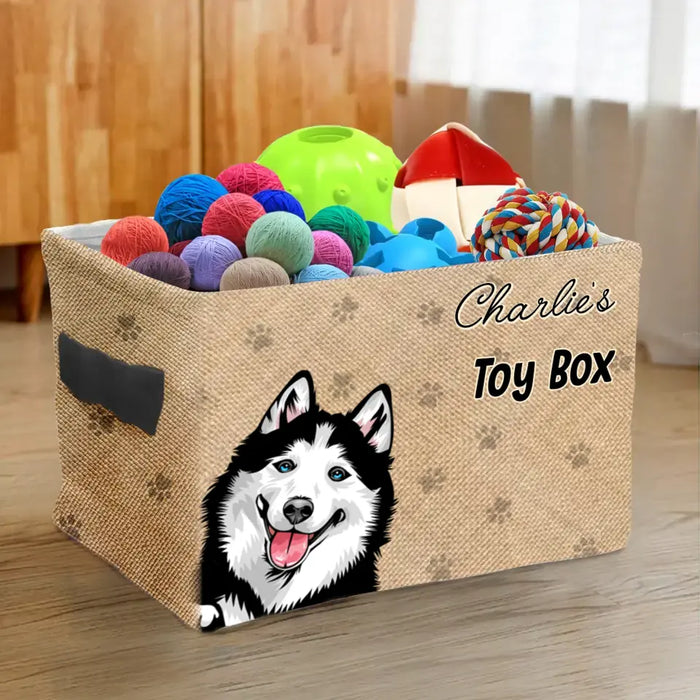 Personalized Pet Storage Box - Up to 3 Dogs/Cats - Gift Idea for Dog/Cat Lovers - Toy Box