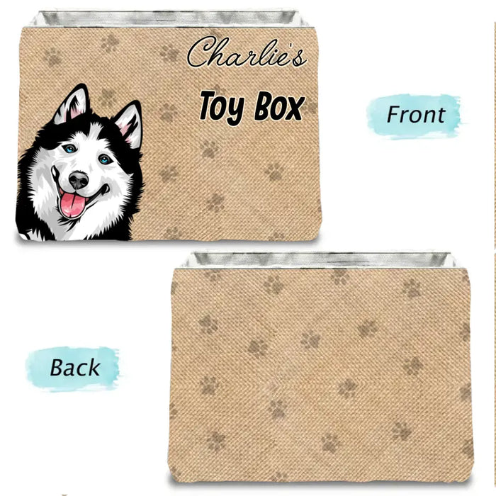 Custom Personalized Pet Storage Box - Upto 3 Dogs/Cats - Gift Idea for Dog/Cat Lovers - Toy Box