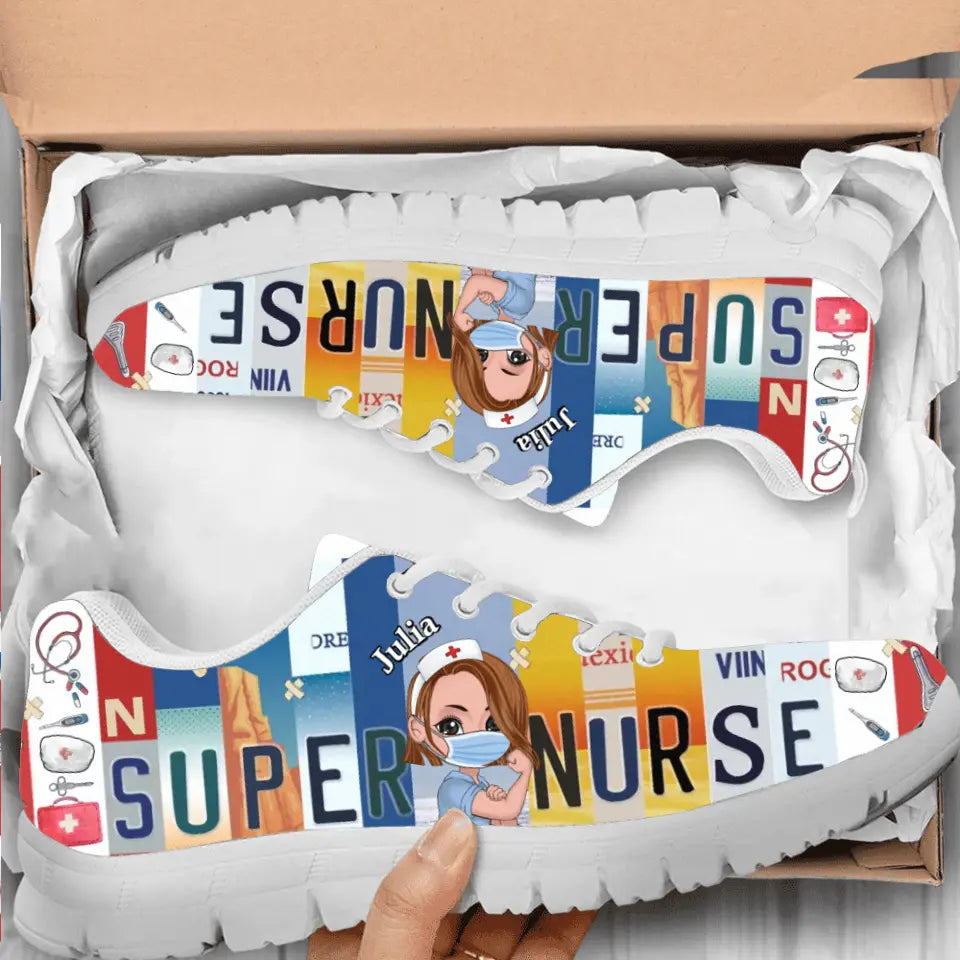 Personalized Nurse Sneakers - Gift Idea For Friend/Birthday/Nurse