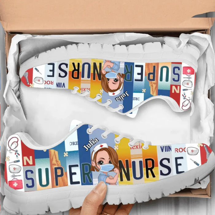 Custom Personalized Nurse Sneakers - Mother's Day Gift Idea for Nurse - Super Nurse