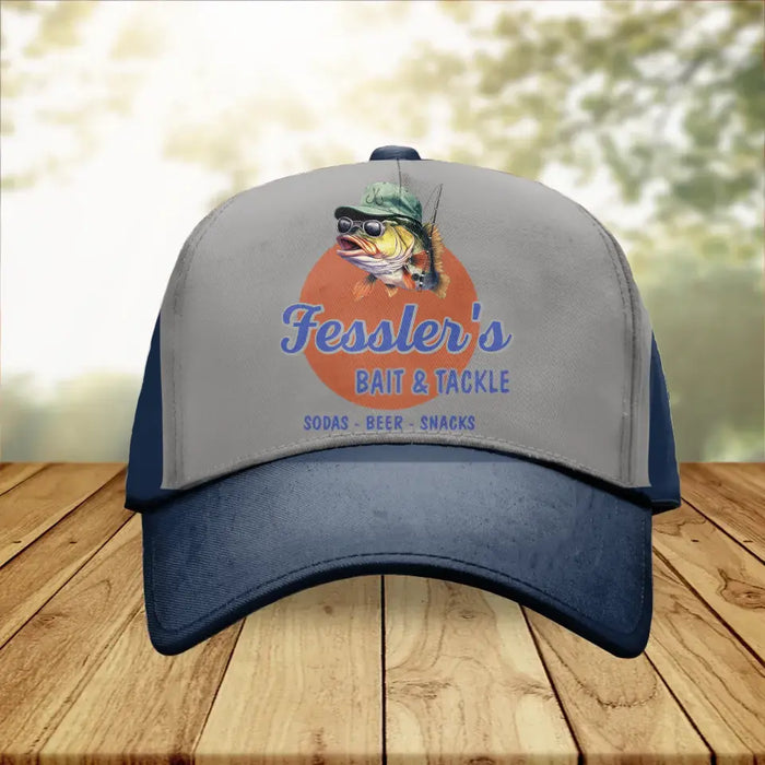 Custom Personalized Fishing Baseball Cap - Father's Day Gift Idea for Fishing Lovers - Bait & Tackle