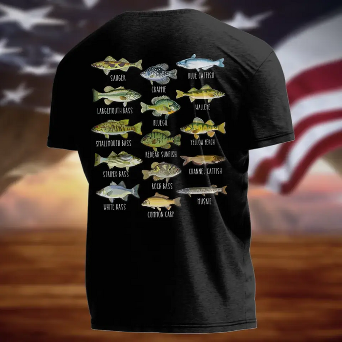 Custom Personalized Fishing AOP T-shirt - Father's Day Gift Idea for Fishing - Fishing Saved Me